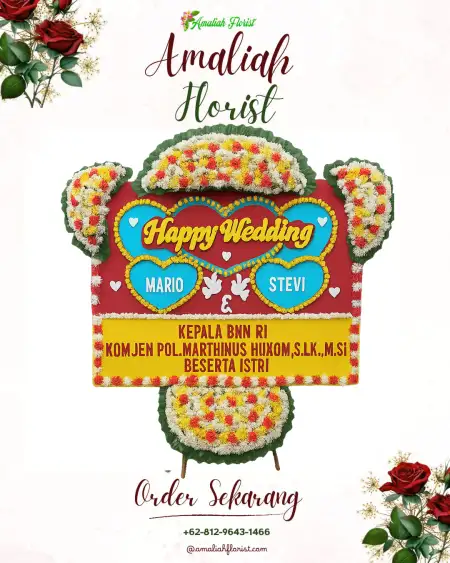 Papan Bunga Pernikahan Sumbersalak